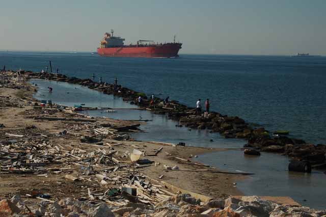 Galveston's east jetty